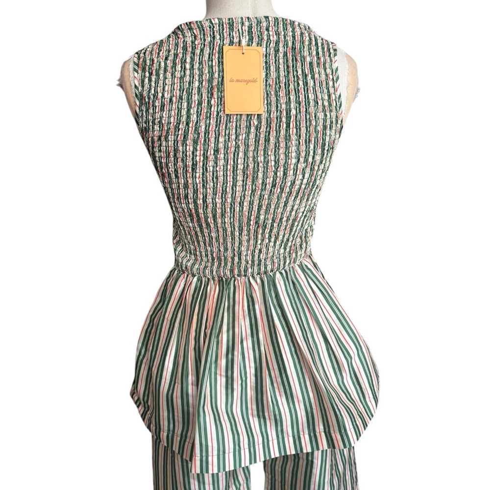 Striped Sleeveless Jumpsuit - Picture 8 of 15